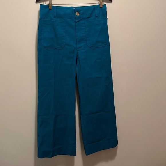 Anthropologie The Colette Cropped Wide-Leg Pants:Magic Fabric Edition Sz 30 NWT - Picture 7 of 14